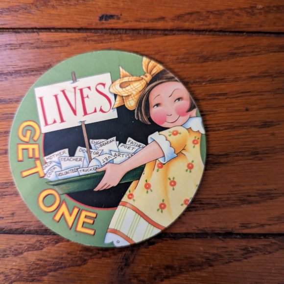 Lot of Mary Engelbreit Pooch & Sweetheart Round Magnets & Dimensional Stickers - Picture 4 of 9